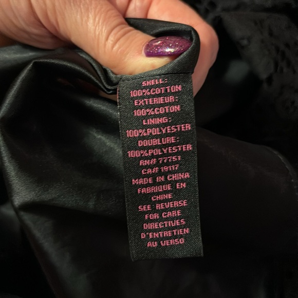 Betsey Johnson black lace and ribbon Babydoll dress. Sz 8. - Picture 14 of 17